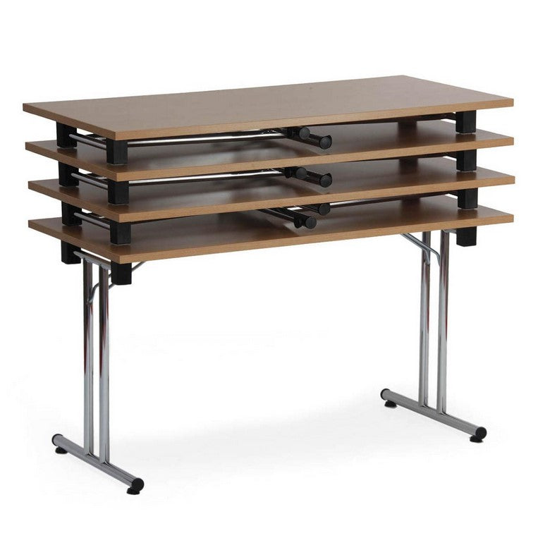 Table de réunion pliante 138x68 - Plateau hêtre