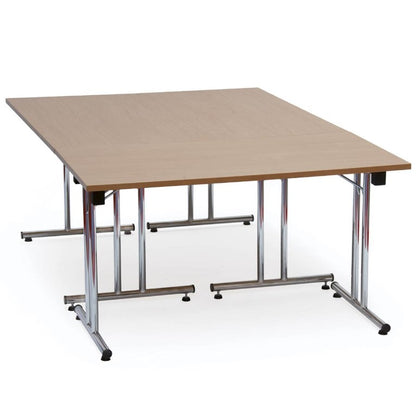 Table de réunion pliante 138x68 - Plateau hêtre
