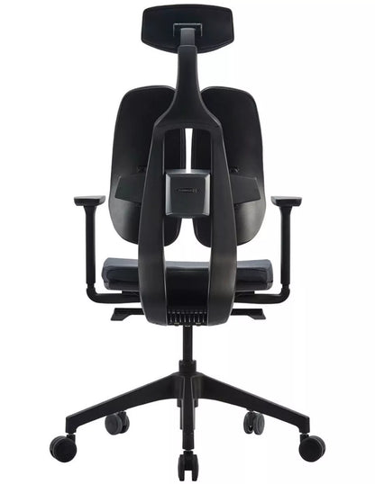 Fauteuil ergonomique tissu noir - confort et ajustabilité