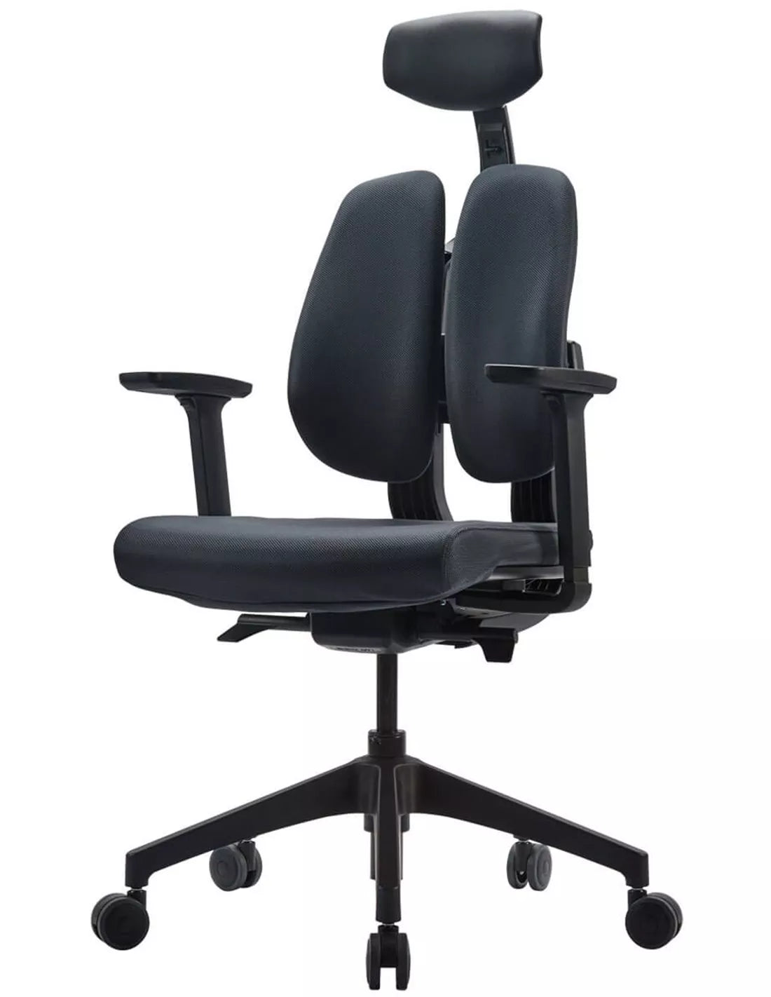Fauteuil ergonomique tissu noir - confort et ajustabilité