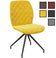 Chaise pivotante de salon - tissu jaune ocre