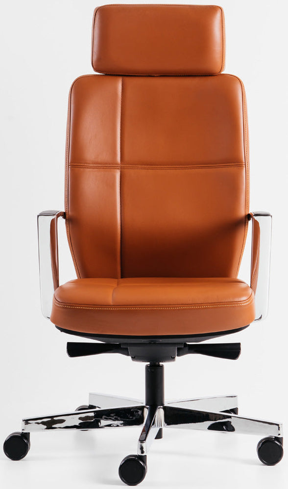 FAUTEUIL CUIR CALIFORNIAN EXECUTIVE CARAMEL CUIR