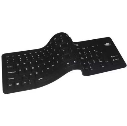 Clavier usb flexible étanche azerty - noir
