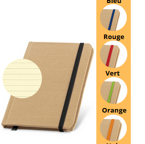 Carnet 100x140 - couverture kraft élastique