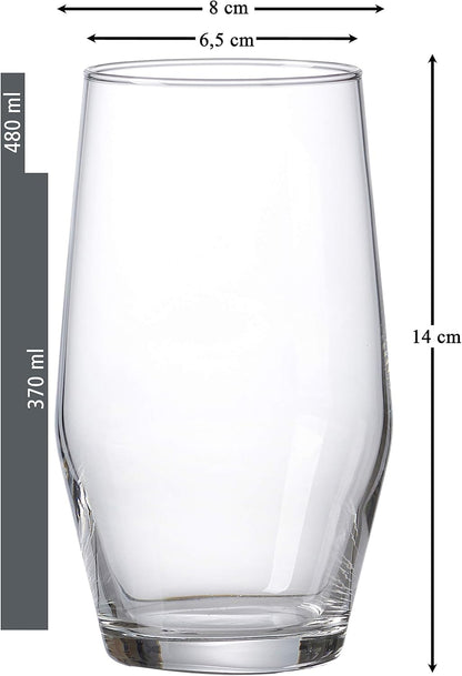 Verres à Eau Bombés 0.37 L - Lot de 6