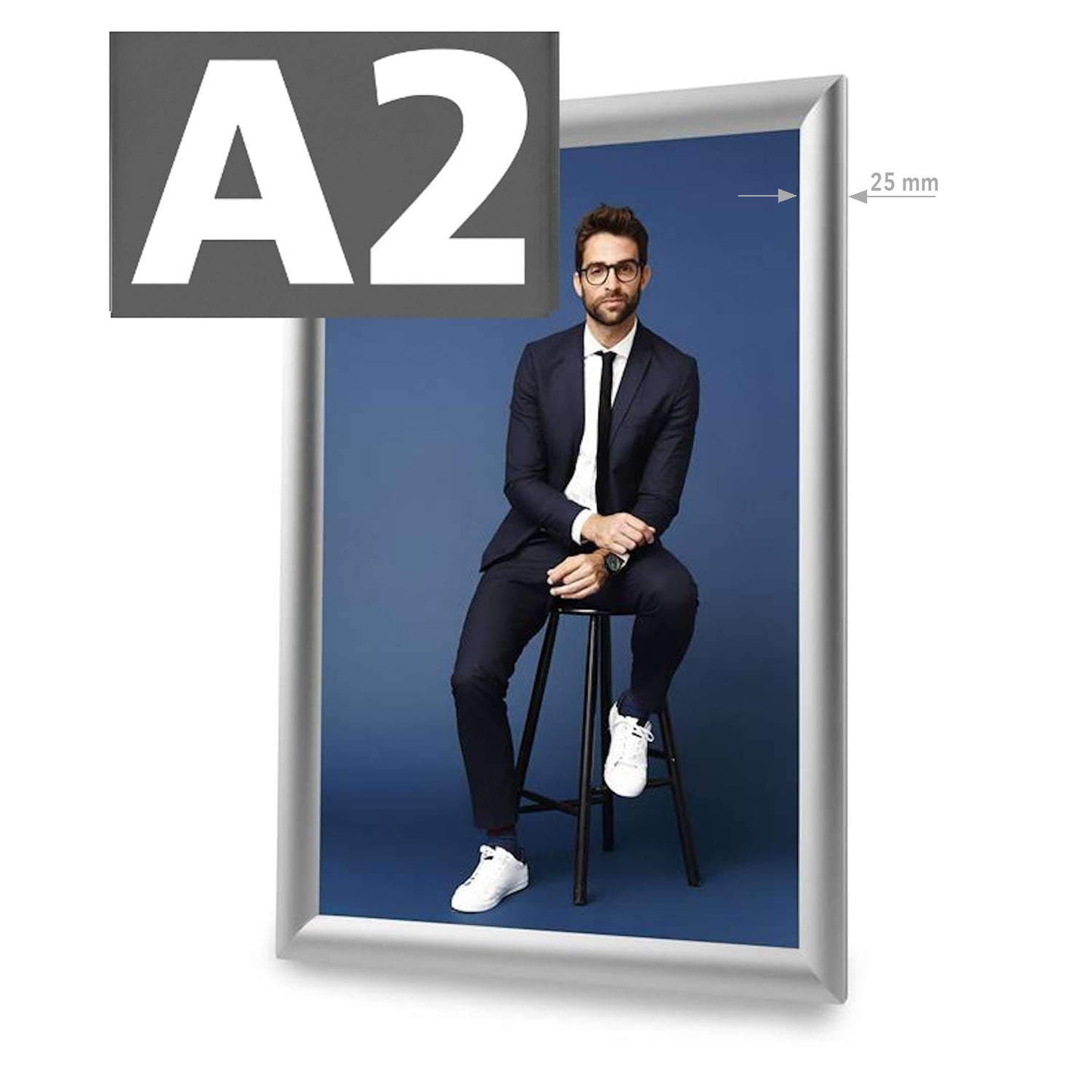 Cadre Photo A2 - Aluminium Anodisé avec Plexiglas