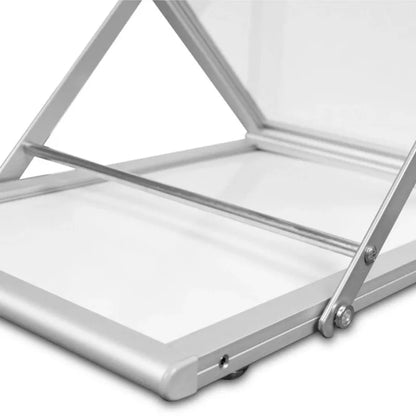 Présentoir pliable aluminium - 4 poches A4