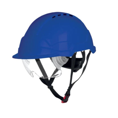 Casque de chantier avec lunettes intégrées