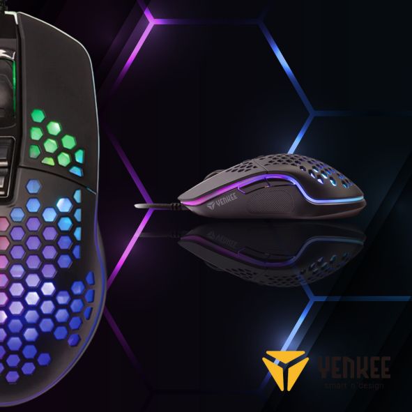 Souris gaming rgb - précision 6400 dpi