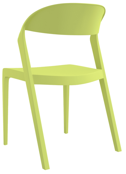 Chaise marceau polypro lime - empilable et résistante