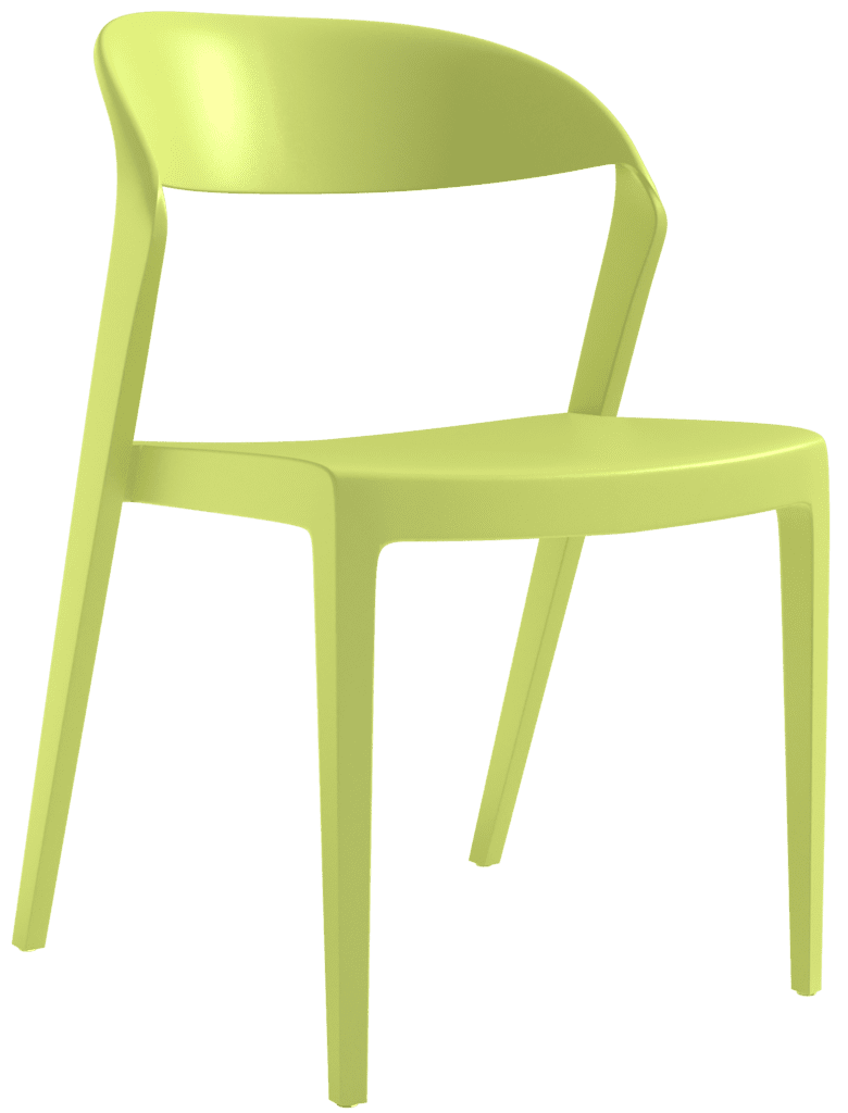 Chaise marceau polypro lime - empilable et résistante