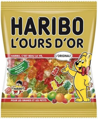 Bonbons gélifiés ours d'or 120g - saveurs fruitées