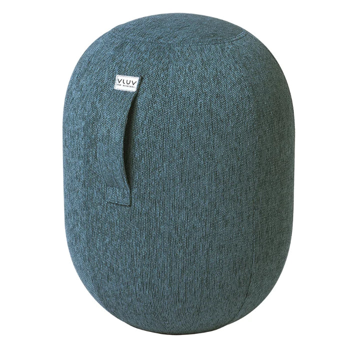 Tabouret d'assise Capsul Soft - Tissu chiné - Pétrol L (Large)