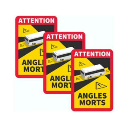 Autocollants Angle Mort 3.5T - Lot de 3