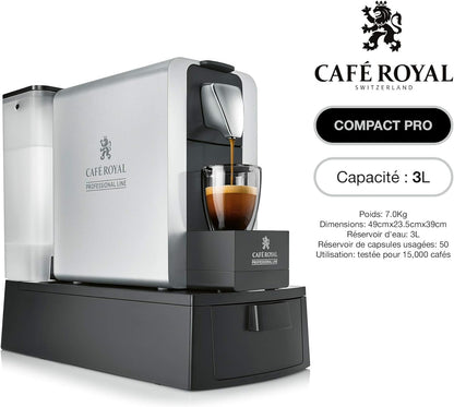 Machine à café compacte Café royal - 3l, 19 bars, silencieuse
