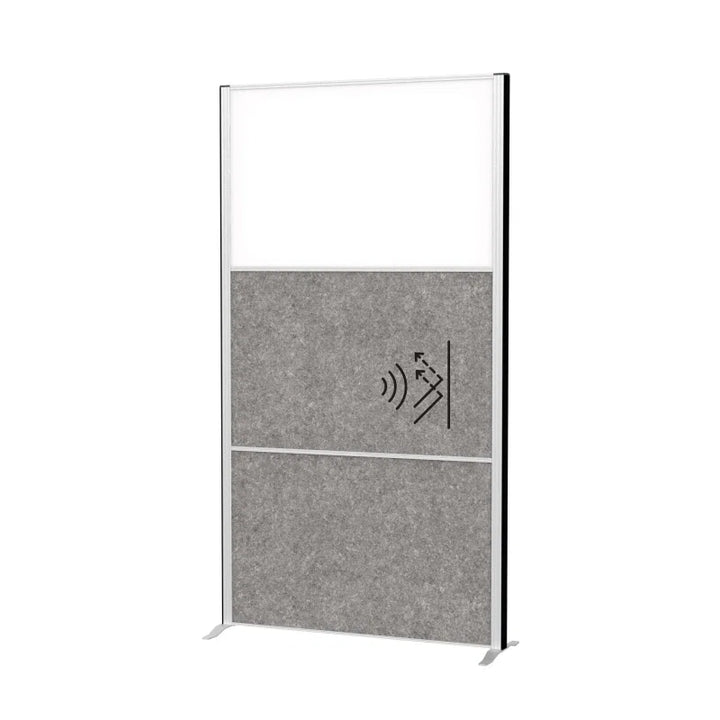 Cloison acoustique mobile 2 faces acoustique +1 face tableau blanc H183cmX100L