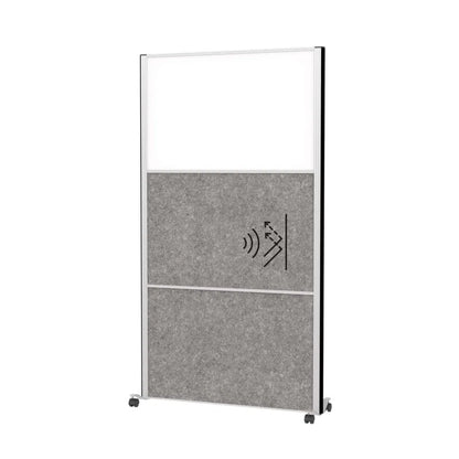 Cloison acoustique sur pied 2 faces acoustique +1 face tableau blanc H183cmX100L