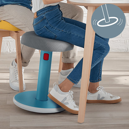 Tabouret assis debout leitz bleu