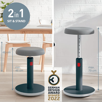 Tabouret assis debout leitz gris