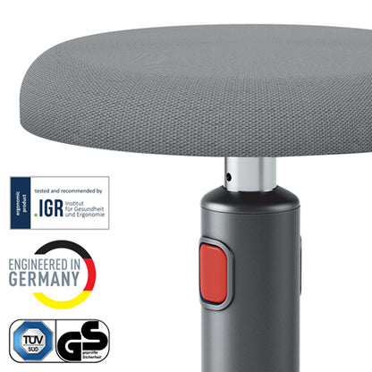 Tabouret assis debout leitz gris