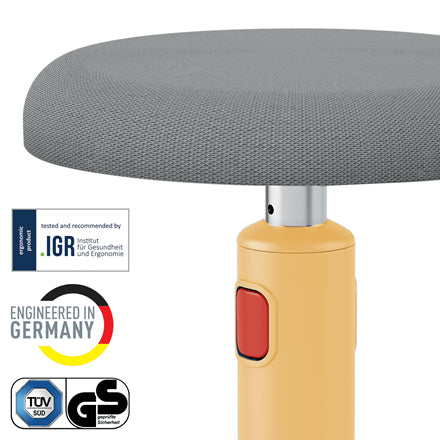 Tabouret assis debout leitz jaune