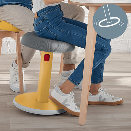 Tabouret assis debout leitz jaune