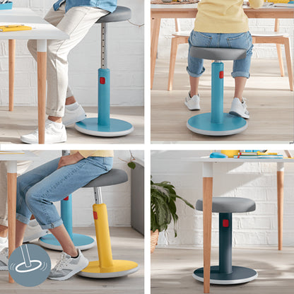 Tabouret assis debout leitz bleu