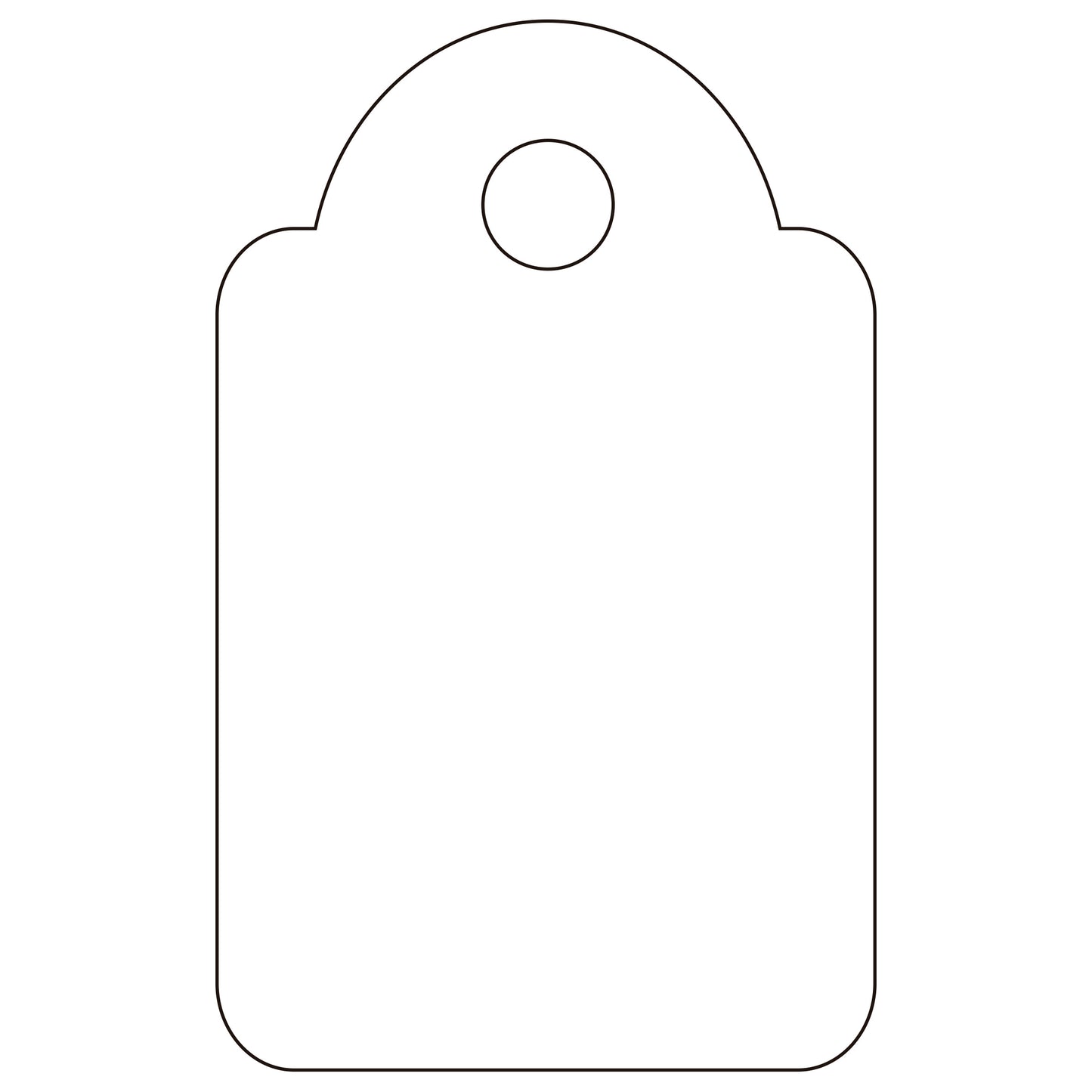 Etiquette à suspendre fil blanc 15x24mm- boite de 200