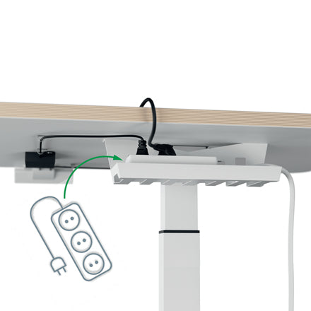 Petit bureau elec.80x60cm blanc