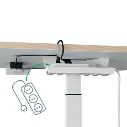 Petit bureau elec.80x60cm blanc