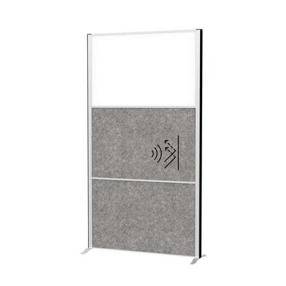 Cloison acoustique sur pied 2 faces acoustique +1 face tableau blanc H183cmX100L