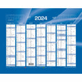Calendrier 2x7m 21x26.5cm bleu