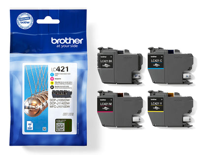Pack cartouches Brother lc421 - impression couleur optimale