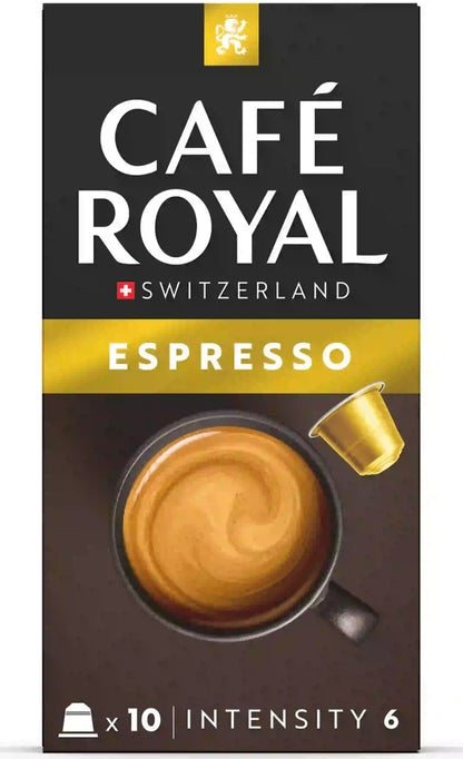 Capsules Café royal espresso nespresso - intensité 6, 10 unités