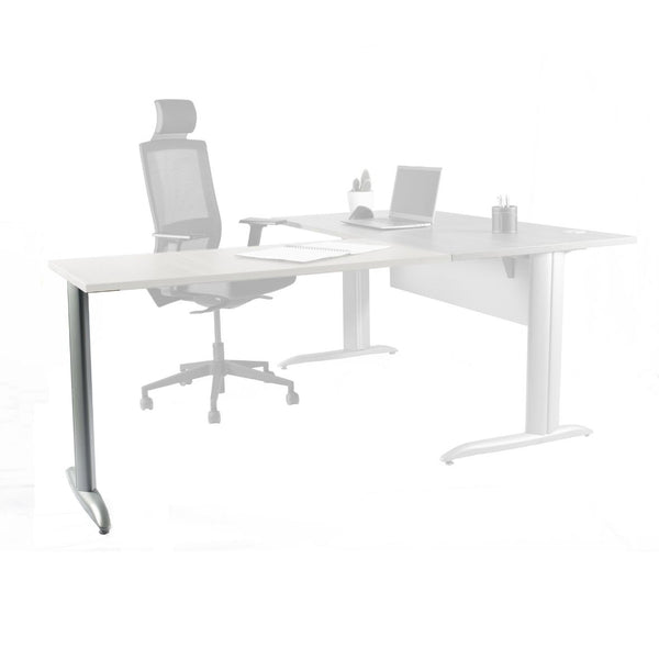 RETOUR DROIT 120X60CM BLANC - GAMME PRATIC