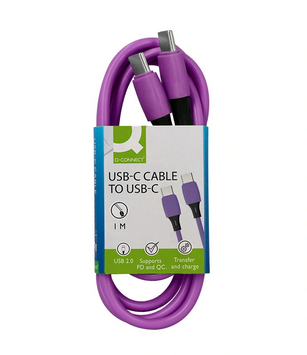 Câble USB-C vers USB-C 1 m violet charge rapide et données