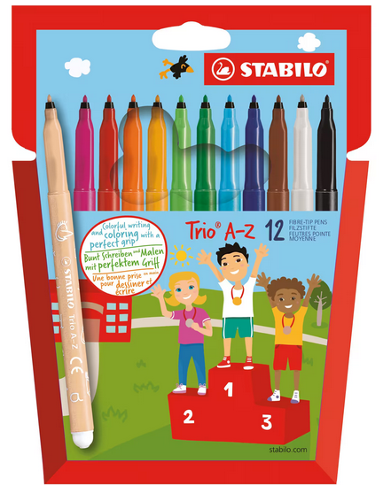 Feutres Stabilo Trio A-Z Pochette de 12