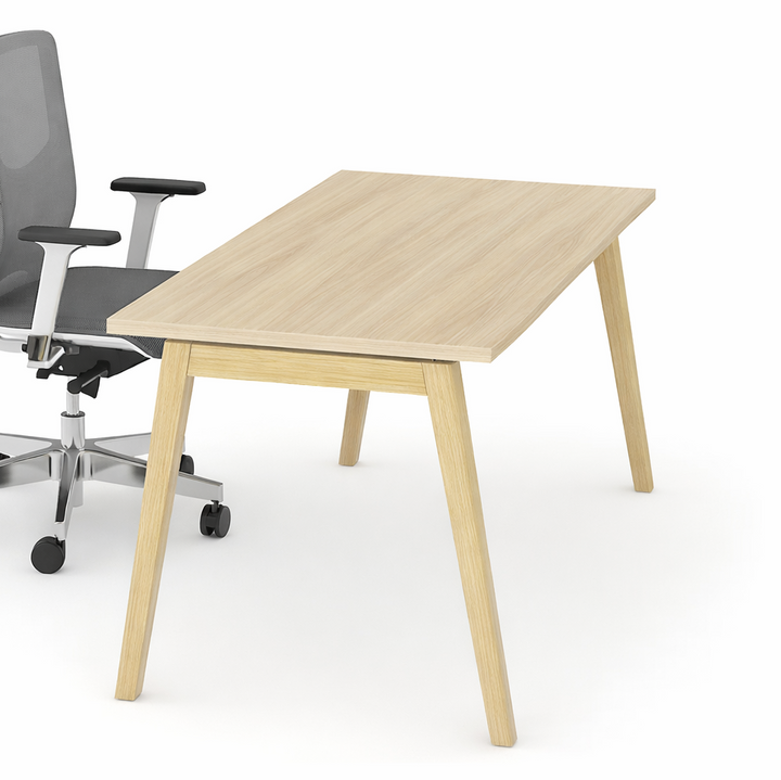 Bureau droit 140x80cm - style scandinave en acacia