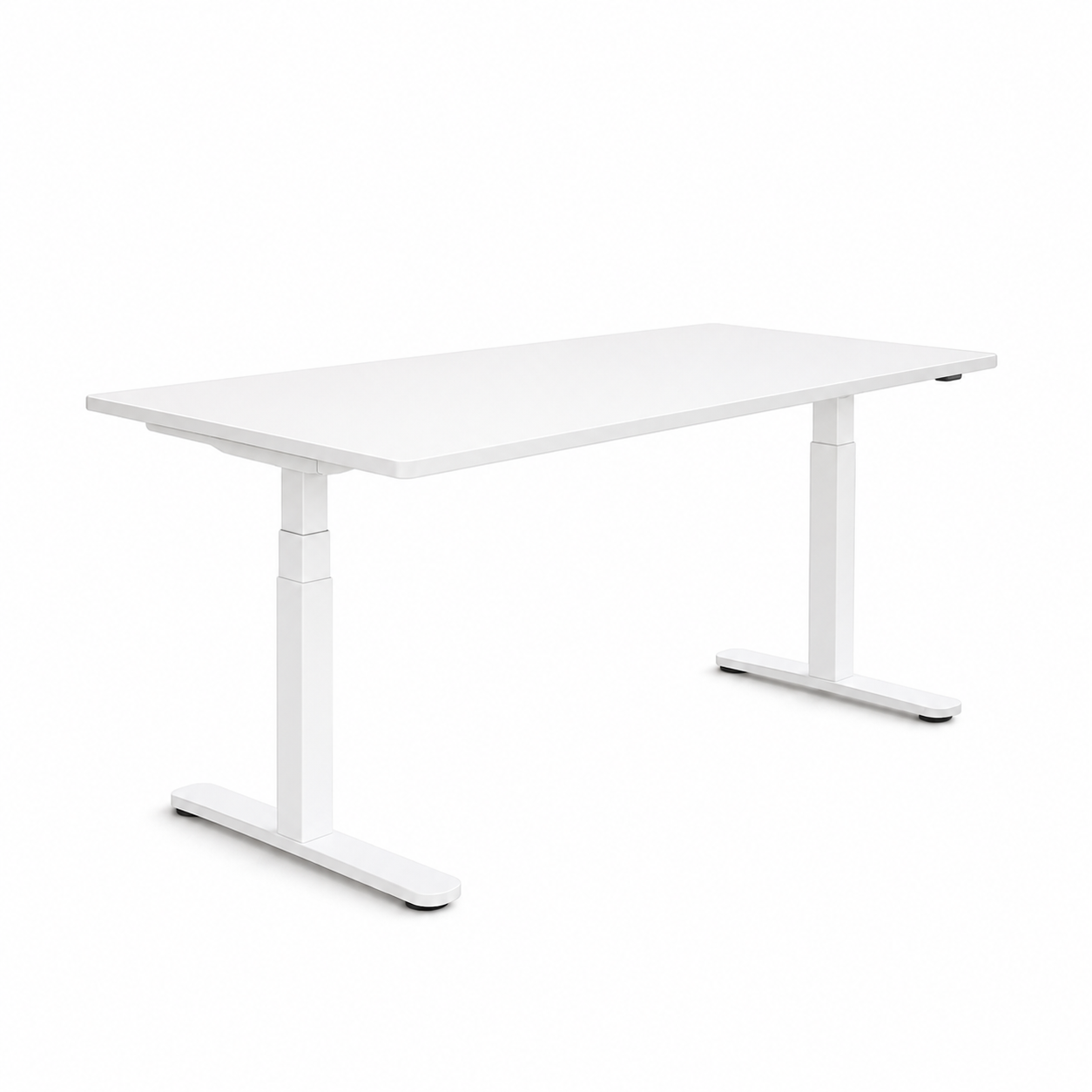 Bureau électrique 160x80 - Blanc/Blanc - GAMME LIBERTY