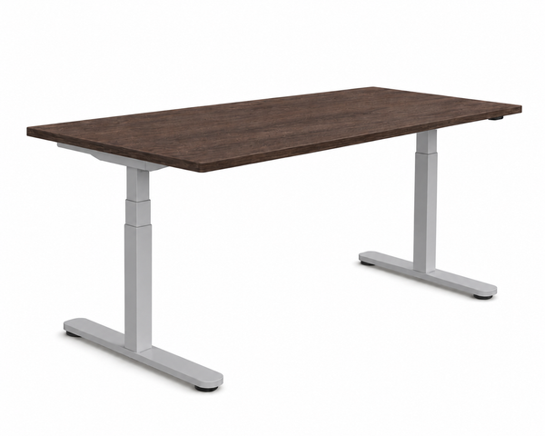 Bureau électrique 160x80 - Gris/Cèdre - GAMME LIBERTY