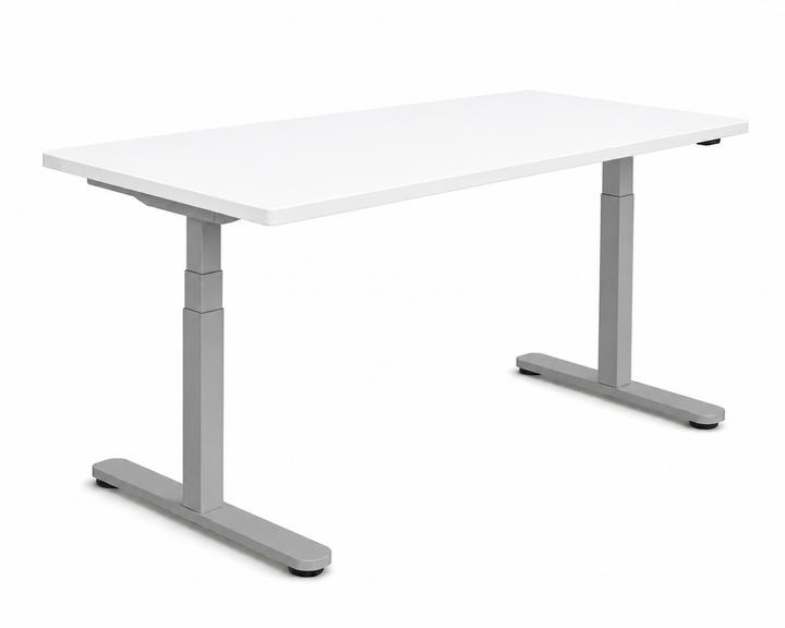 Bureau électrique 160x80 - Gris/Blanc - GAMME LIBERTY