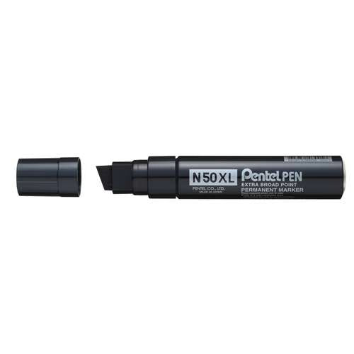 Marqueur permanent XL noir - pointe biseautée extra large  17 mm
