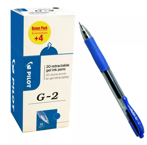 Roller g2 0.7 - pack 20 stylos gel rétractables