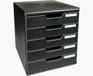Module de classement A4 5 tiroirs noir