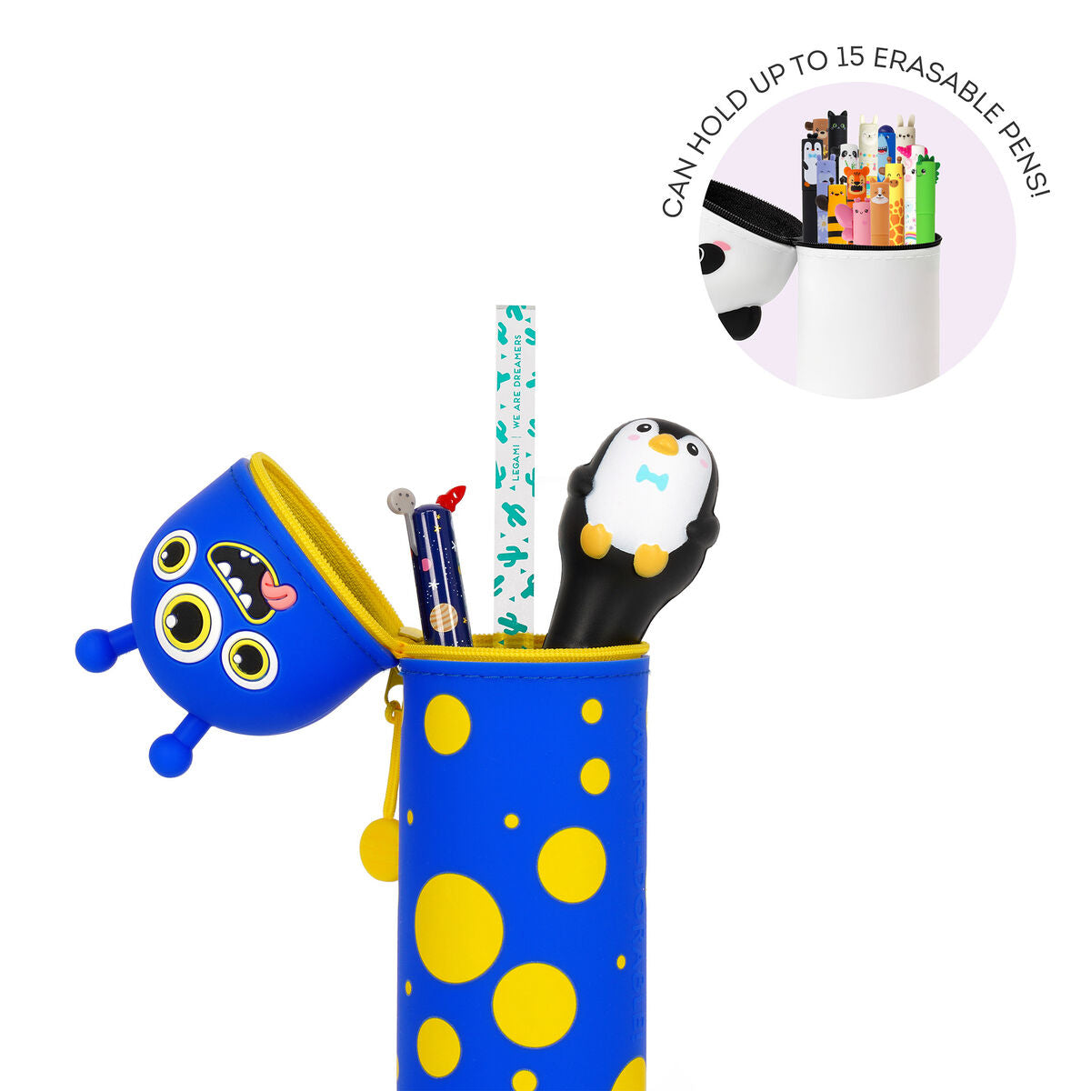 Trousse Legami Monstre 2-en-1 silicone souple - transformable en pot