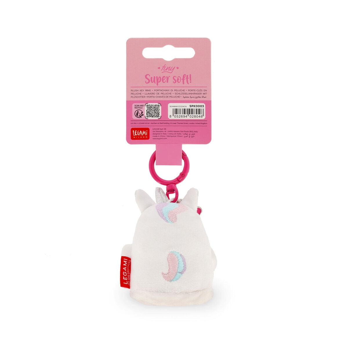 Porte-clés Peluche Super Soft Unicorn Multicolore