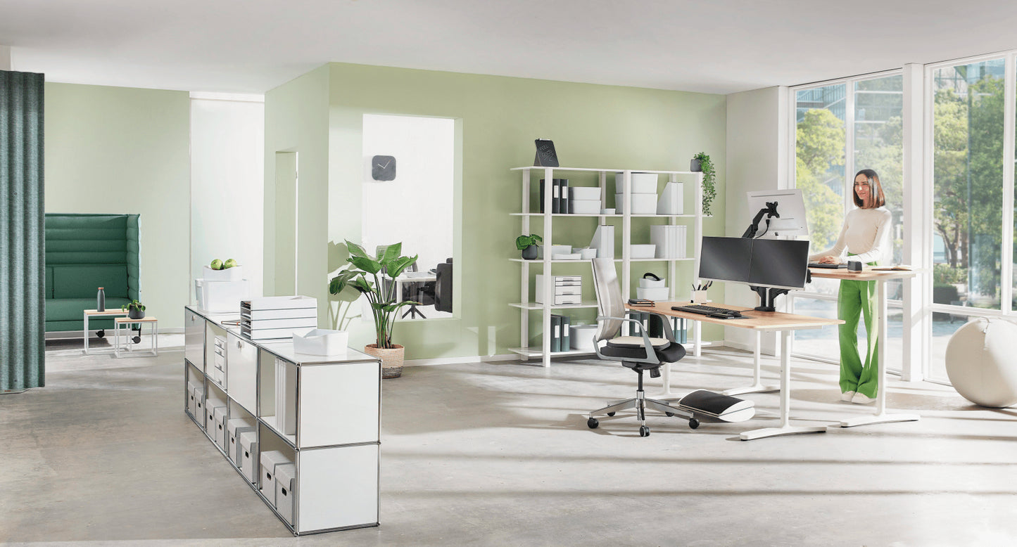 Bras écran double avec support pc - ergonomie optimale