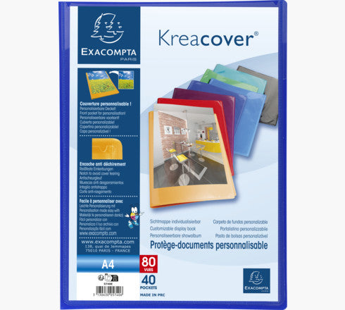Protège document personnalisable kreacover 80 vues opaque