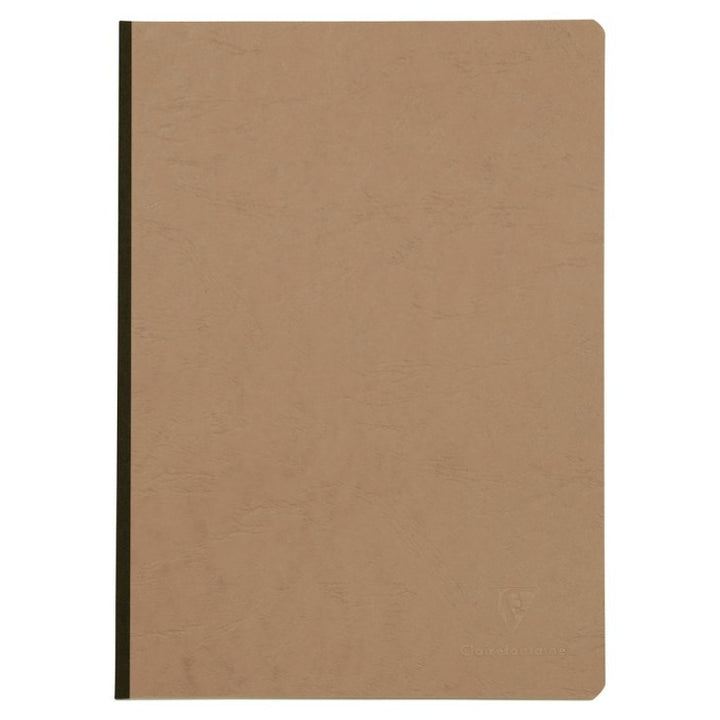 Cahier broche  192 pages a4 couverture façon cuir lisse brun tabac