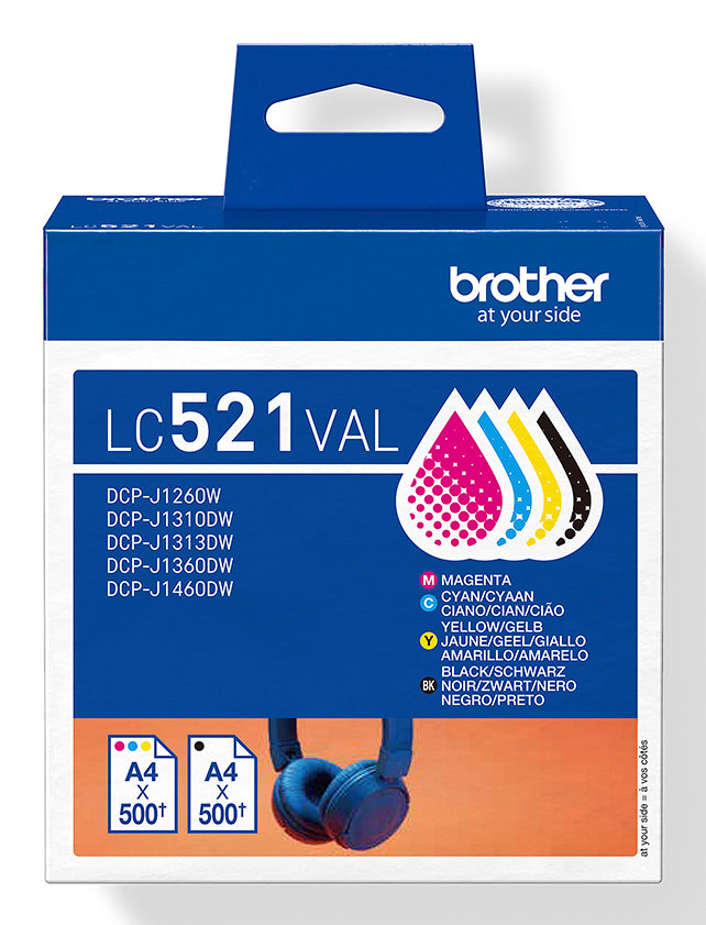 Multipack Brother lc521val - cartouches d'encre haute capacité